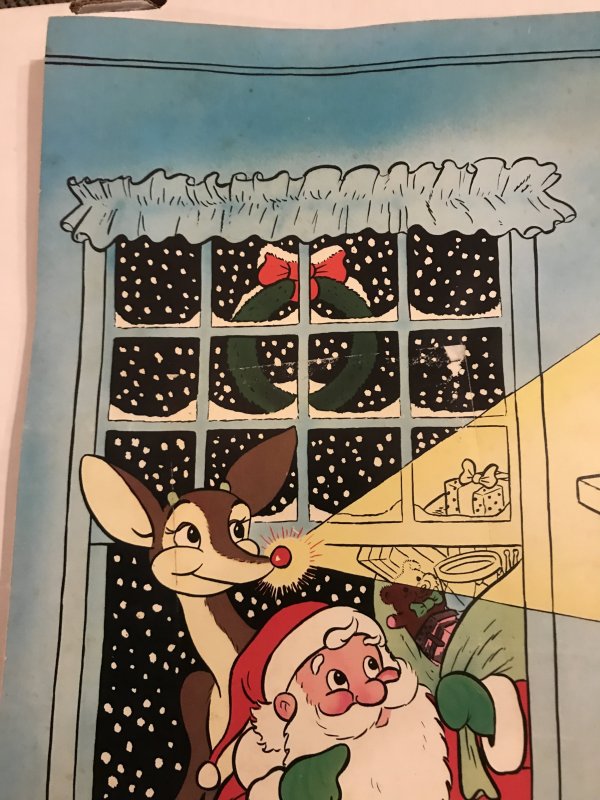 RUDOLPH THE RED-NOSED REINDEER C-50 : DC Treasury 1976 Fn+; has poster, Santa