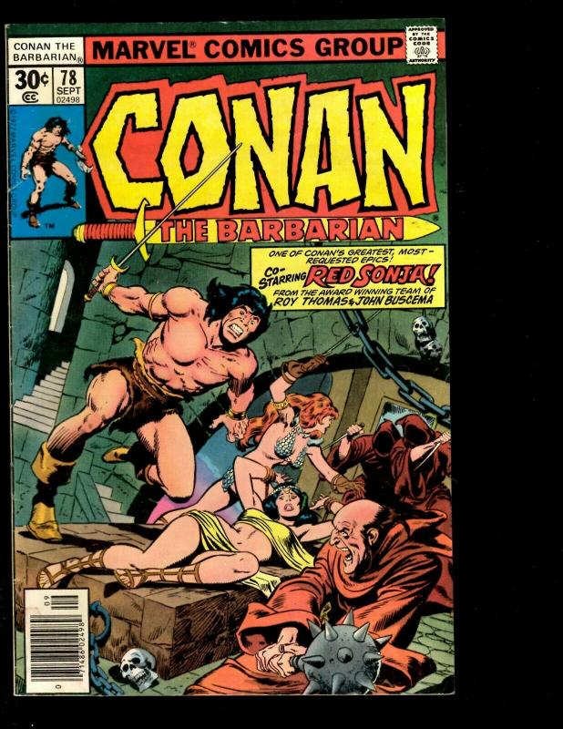 Lot of 9 Conan the Barbarian Marvel Comic books  196 115 100 78(2) 72 68 66 JF10