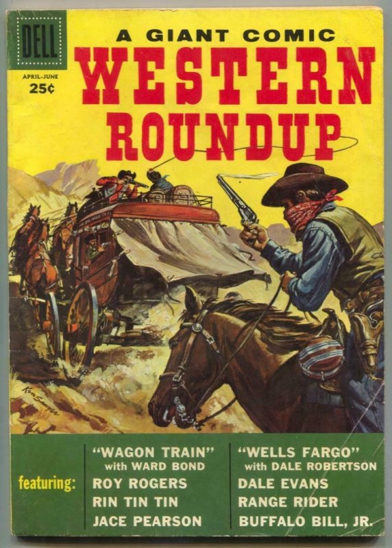 Western Roundup #22 1958- Wagon Train-Roy Rogers- VG