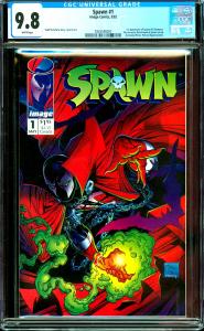 Spawn #1 CGC Graded 9.8 1st Appearance of Spawn, Pull-Out Spawn Poster