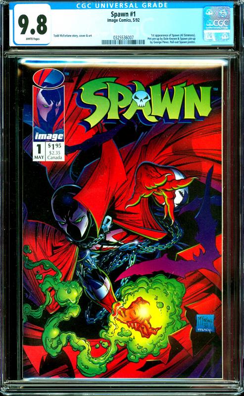 Spawn #1 CGC Graded 9.8 1st Appearance of Spawn, Pull-Out Spawn Poster