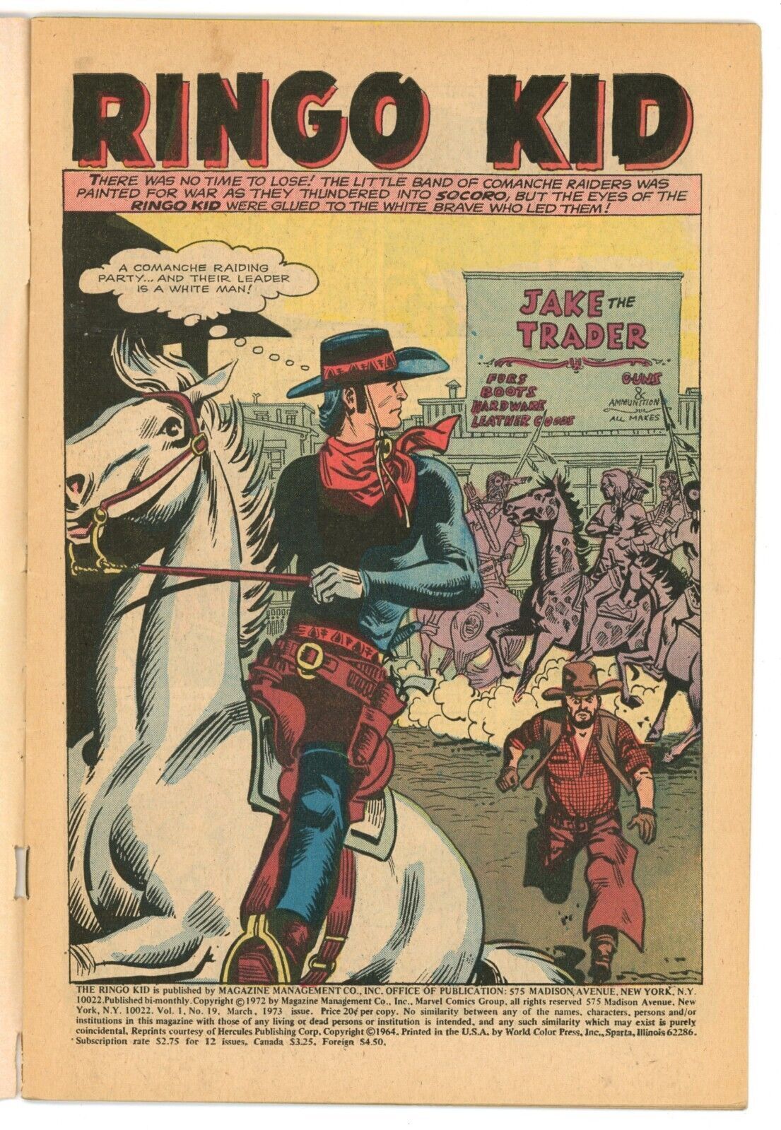 The Ringo Kid 19 FVFN 7.0 Marvel 1973 Bronze Age Western | Comic Books ...