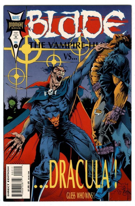 Blade The Vampire Hunter 2 Marvel Aug 1994 Blade vs Dracula Horror Midnight Sons 