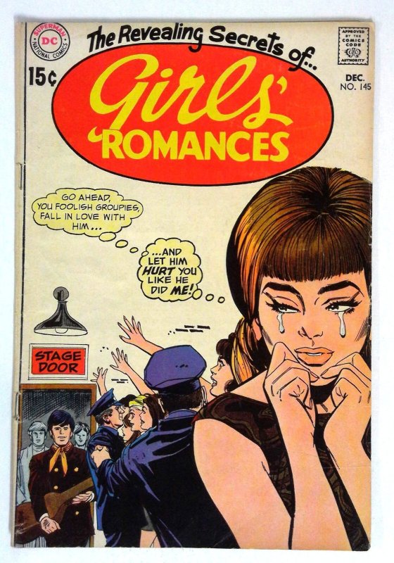 Girls' Romances #145 Silver-Age Romance DC (1969) VG