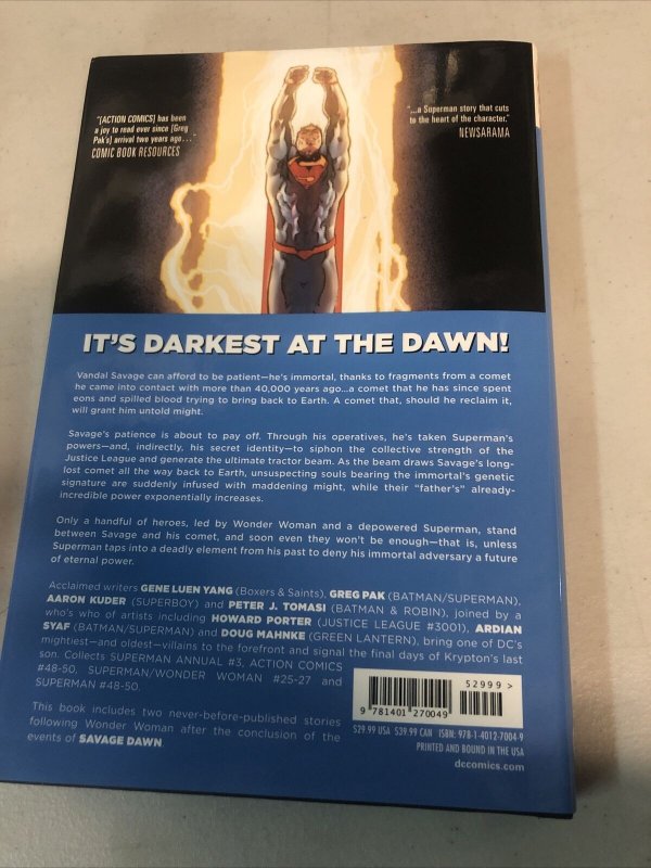 Superman Savage Dawn (2016) DC Comics  HC Peter Tomasi