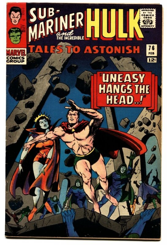 TALES TO ASTONISH #76 comic book-SUB-MARINER-HULK-SILVER AGE vf 