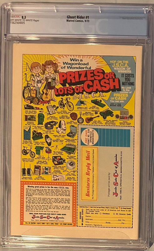(1973) GHOST RIDER #1 1st Daimon Hellstrom! CGC 8.5 OW/WP!