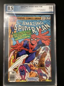 Marvel Comics, Amazing Spiderman #186, 1978, PGX 8.5, Look!