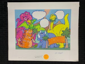 YOU'RE DINO-MITE! Cartoon Dinosaur Party 10x8.5 Greeting Card Art #4065