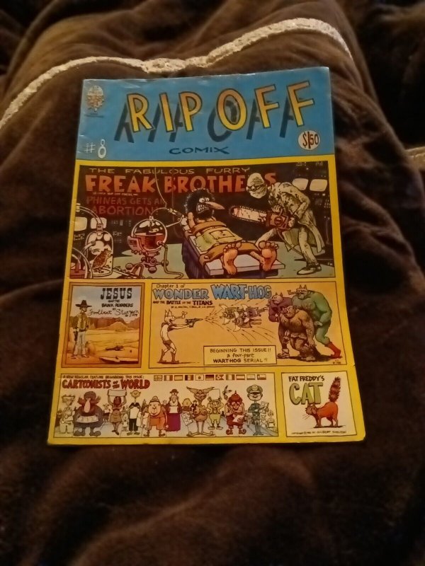 RIP OFF COMIX #8 fabulous furry Freak Brothers Wonder Warthog Underground Comic