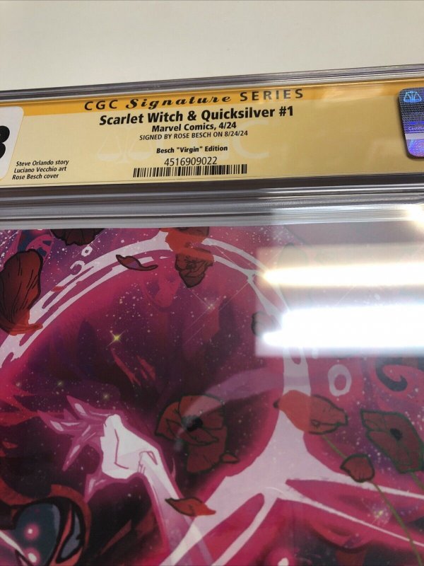 Scarlet Witch & Quicksilver (2024) # 1 (CGC 9.8 SS) Signed Rose Besch * Marvel
