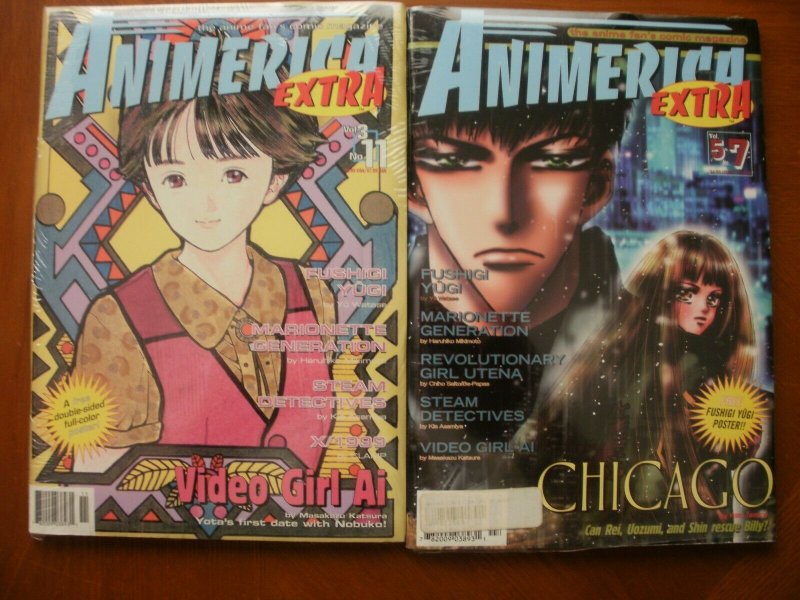 3 Sealed ANIMERICA EXTRA Comic Magazine: Volume 3 #7 & #11 + Vol. 5 #7 Anime Art