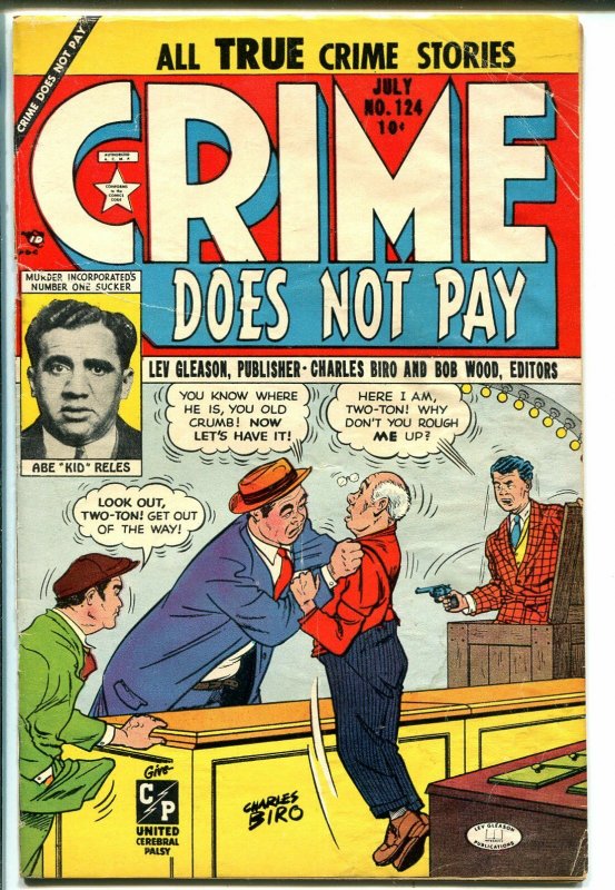 Crime Does Not Pay #124 1953-Lev Gleason-prison break-violence-terror-VG/FN