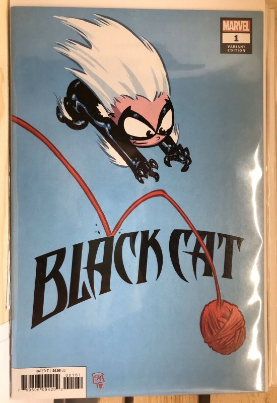 BLACK CAT #1 Skottie Young Variant MARVEL COMICS VFN/NM 