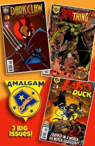 3 AMALGAM COMICS #1s (1997): DARK CLAW ADVENTURES, BAT THING, & LOBO the DUCK