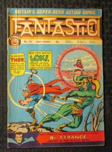 1967 FANTASTIC Power UK Comic #34 FN+ 6.5 Thor / Iron Man / X-Men / Spider-Man