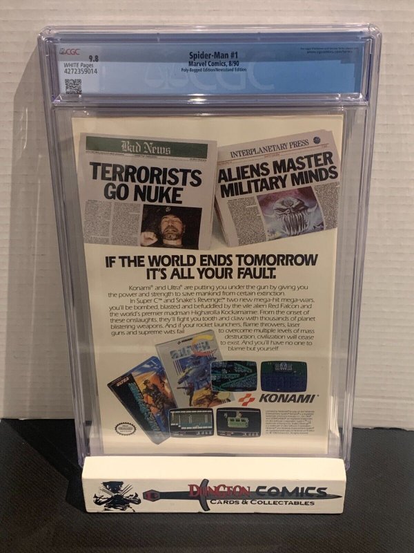 Spider-Man # 1 CGC 9.8 Newsstand Edition Todd McFarlane Marvel 1990 [GC18]