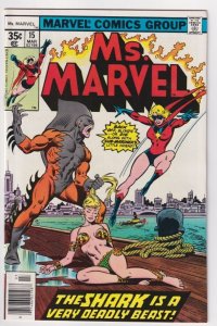 Ms. Marvel #15 (1978) Vs Tiger Shark!