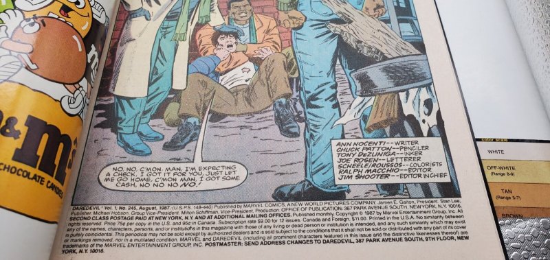 Marvel comic Daredevil #245 (1987) Starring The Black Panther Burn NM/MT
