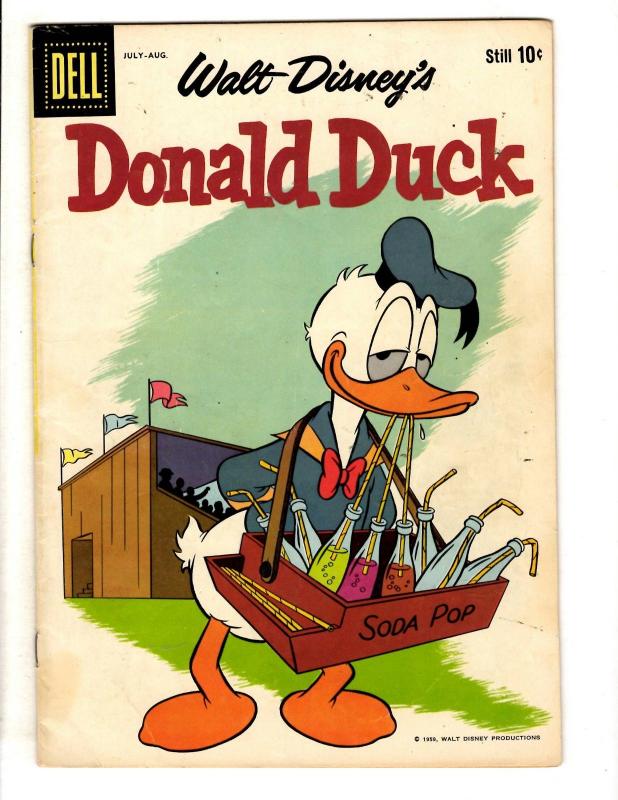 Donald Duck # 66 VF Dell Silver Age Comic Book Walt Disney Mickey Mouse JL10