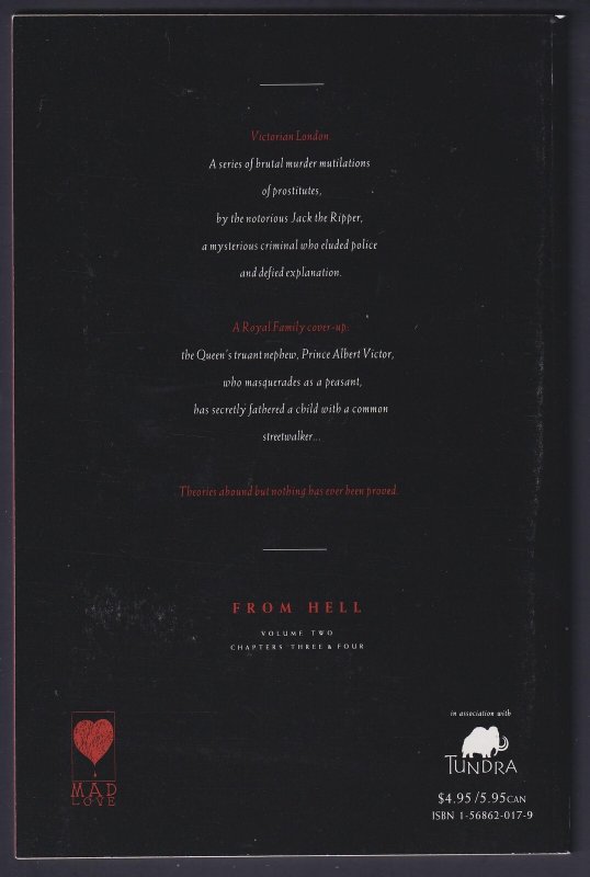 From Hell 2 (1993) VF Tundra comic