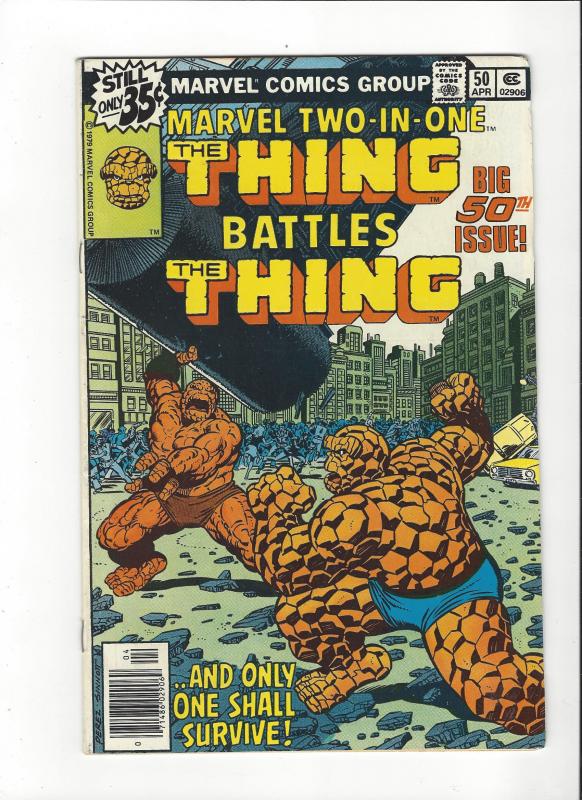 Marvel Two In One #50 Marvel Comics Thing Vs Thing Byrne Art FN/VF