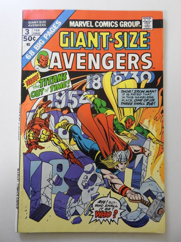 Giant-Size Avengers #3 (1975) FN Condition! 1/2 in tear bc