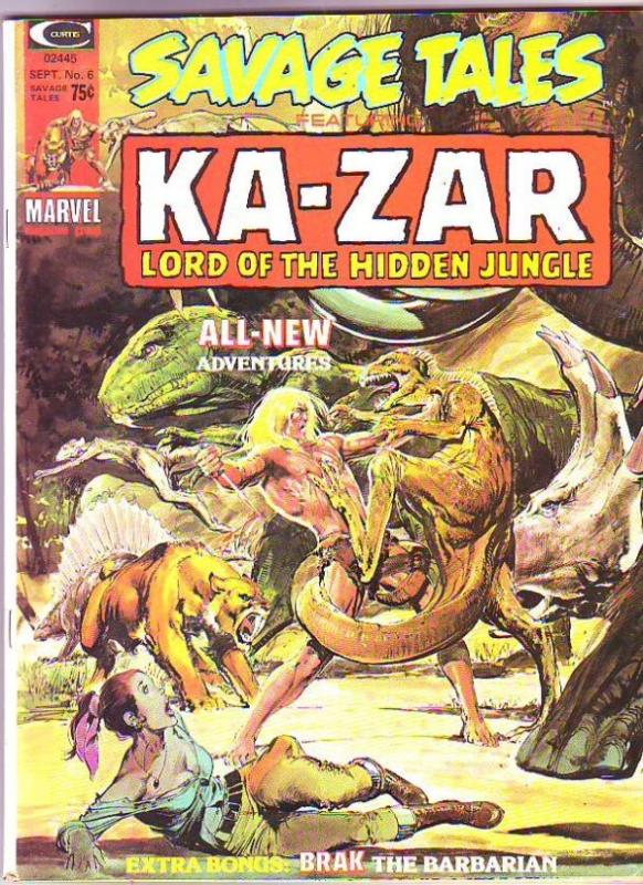 Savage Tales #6 (Sep-74) VF- High-Grade Ka-Zar