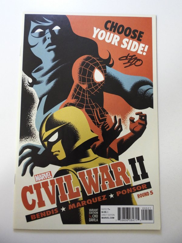 Civil War II #5 Cho Cover (2016) Signed! no cert VF- Condition