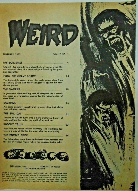 mm Weird (1973 Mag; Eerie) v7, #1vf