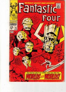 Fantastic Four #75 (1968) Silver Surfer/Galactus! 50%! Kirby! FN BEANTOWN CERTIF