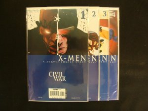 X-Men Civil War #1-4 Complete Set Run Hine Paquette Marvel Comics NM Condition