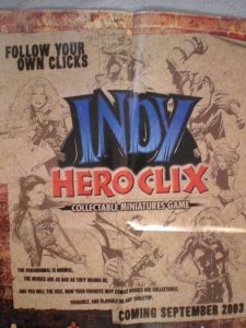 HERO CLIX INDY Promo poster, 17x22, 2003, Unused, more Promos in store