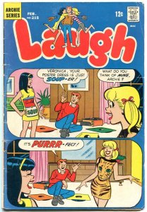 Laugh Comics #215 1969- pop art record player cover- Archie VG