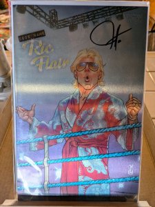 Metal, Rick Flair #1 signed with coa