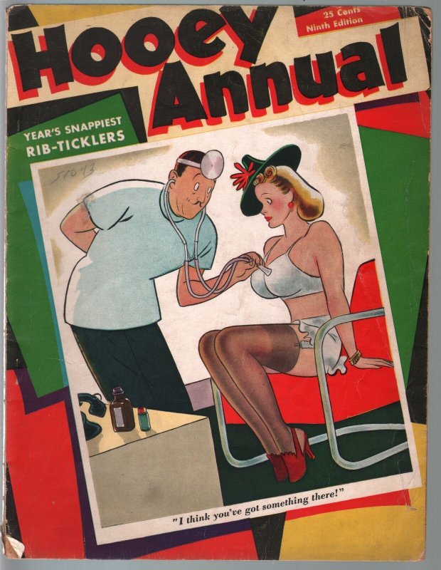 Hooey Annual #9 1939-risque cover art-spicy cartoons-CC Beck-Boltinoff-VG 