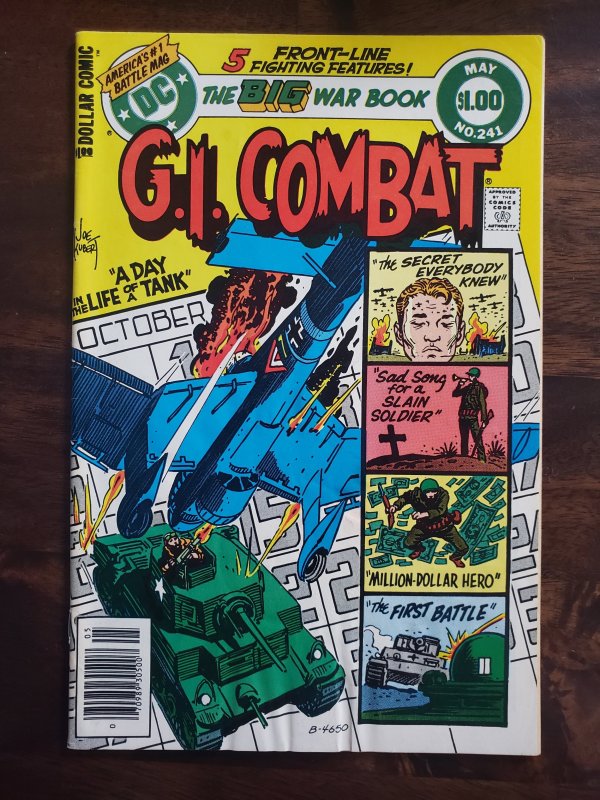 G.I. Combat 241 slight moisture damage w/ press possibly very high grade????