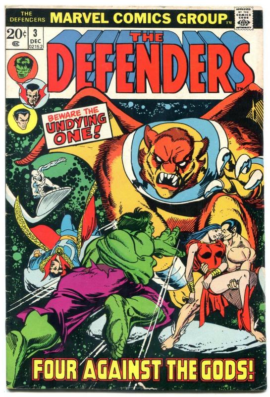 THE DEFENDERS #3 1972- Silver Surfer--Dr Strange FN+