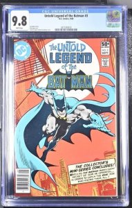 UNTOLD LEGEND OF THE BATMAN #3 CGC 9.8 JIM APARO DICK GIORDANO WHITE PAGES 5010