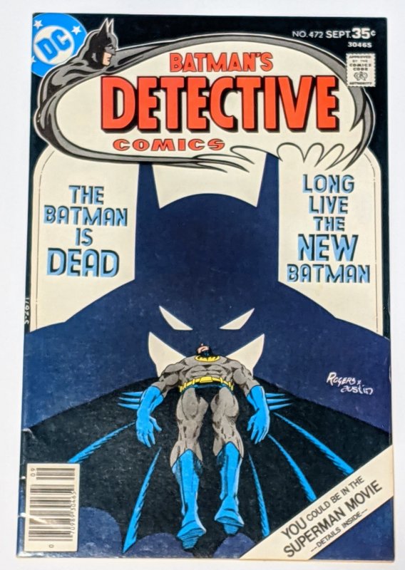 Detective Comics #472 (Sept 1977, DC) FN+ 6.5 Death of Hugo Strange