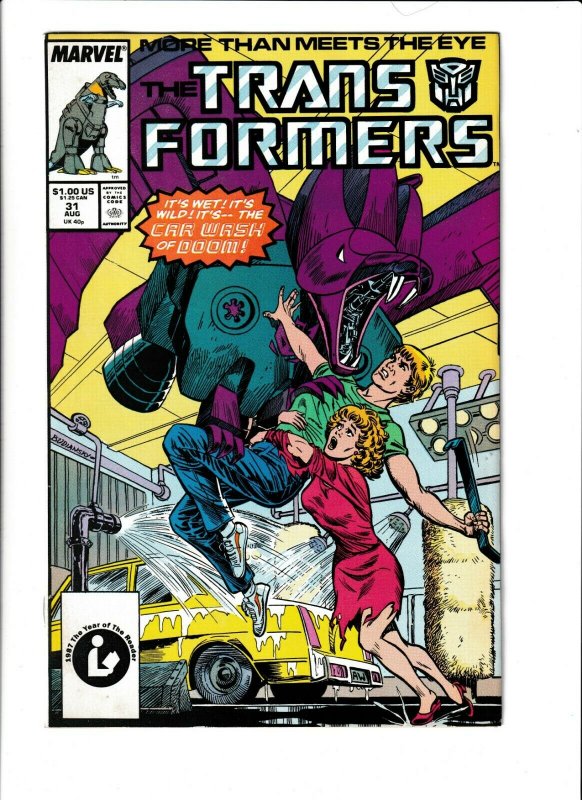 Transformers Marvel Comics #31 VF+ 8.5 Autobots Decepticons 1987