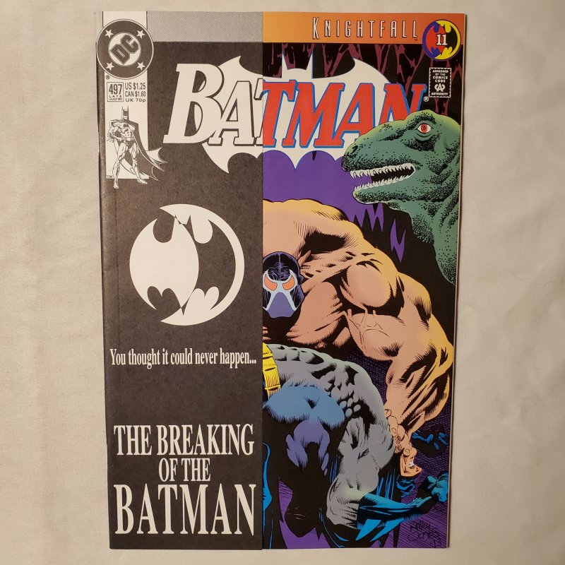 Batman 497 Very Fine/Near Mint Cover by Kelley Jones