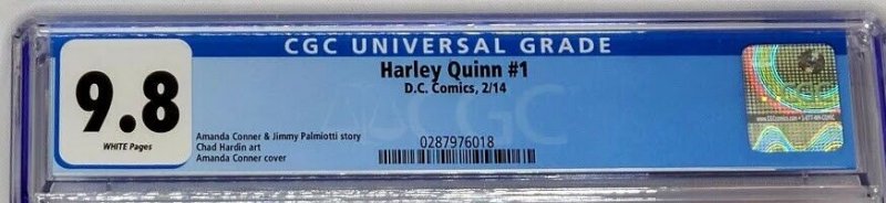 Harley Quinn #1 DC 2014 CGC 9.8 Amanda Conner Cover Art Top Census Grade