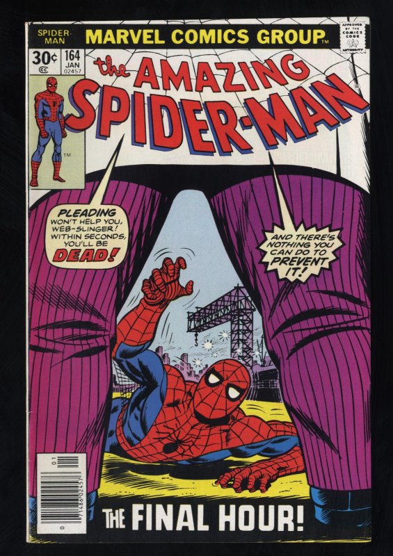 Amazing Spider-Man #164 VF+ 8.5 White Pages Kingpin! Marvel Comics Spiderman