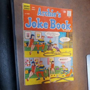 Archie’s Joke Book #108 January 1967 racing cover Archies band story silver age