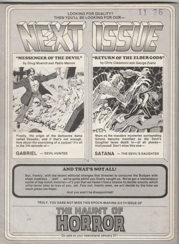 Haunt of Horror #5 (Jan-75) VF High-Grade 