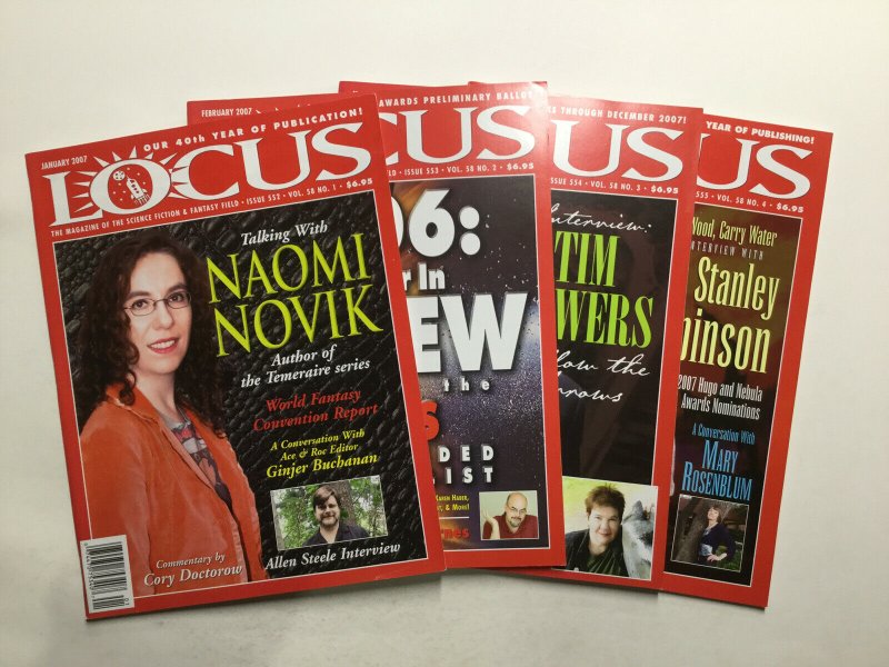 Locus Magazine 552-559 Lot Very Fine Vf 8.0 Locus Publications