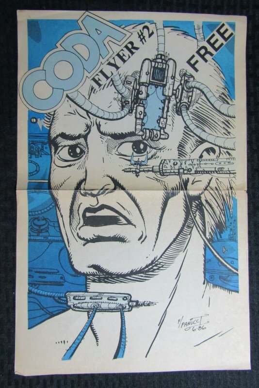 1986 CODA FLYER #2 11x17 2-Sided Comic Promo Poster FN 6.5