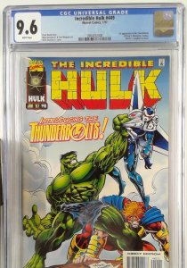 INCREDIBLE HULK 449 (1962) CGC 9.6 FIRST APPEARANCE THUNDERBOLTS (SLAB GRADE)