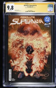 ABSOLUTE SUPERMAN #5 DC COMICS 1ST PRINT SIGNED RAFA SANDOVAL CGC SS 9.8 NM